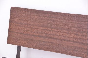 アンティーク家具　アンティーク　古材無垢材を使った背もたれ付シンプル長イス・ベンチ(長椅子)(中)(3)