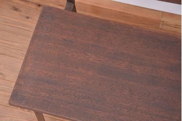アンティーク家具　★古材無垢材を使った背もたれ付シンプル長イス・ベンチ(長椅子)(中)