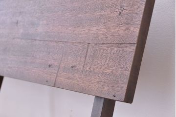 アンティーク家具　★古材無垢材を使った背もたれ付シンプル長イス・ベンチ(長椅子)(中)