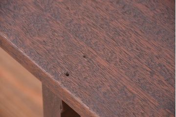 アンティーク家具　★古材無垢材を使った背もたれ付シンプル長イス・ベンチ(長椅子)(中)