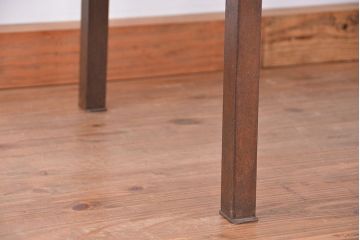 アンティーク家具　★古材無垢材を使った背もたれ付シンプル長イス・ベンチ(長椅子)(中)