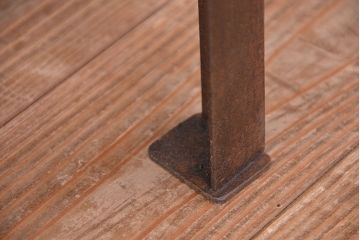 アンティーク家具　★古材無垢材を使った背もたれ付シンプル長イス・ベンチ(長椅子)(中)