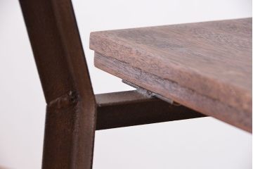 アンティーク家具　★古材無垢材を使った背もたれ付シンプル長イス・ベンチ(長椅子)(中)