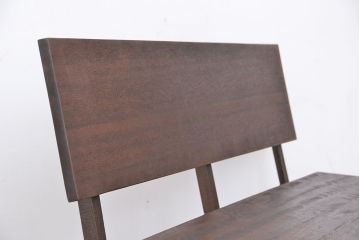 アンティーク家具　★古材無垢材を使った背もたれ付シンプル長イス・ベンチ(長椅子)(中)