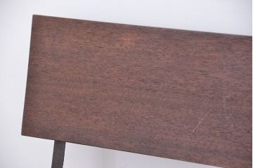アンティーク家具　★古材無垢材を使った背もたれ付シンプル長イス・ベンチ(長椅子)(中)
