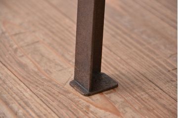 アンティーク家具　★古材無垢材を使った背もたれ付シンプル長イス・ベンチ(長椅子)(中)