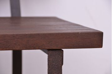 ラフジュ工房オリジナル 古材無垢材製!背もたれ付のシンプルなベンチ(長椅子)