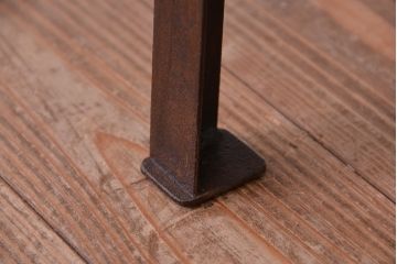 ラフジュ工房オリジナル 古材無垢材製!背もたれ付のシンプルなベンチ(長椅子)