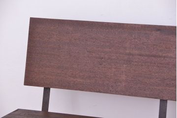 アンティーク家具　★古材無垢材を使った背もたれ付シンプル長イス・ベンチ(長椅子)(中)?