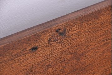 アンティーク家具　★古材無垢材を使った背もたれ付シンプル長イス・ベンチ(長椅子)(中)