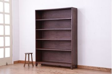 アンティーク家具　アンティーク　古い学校の大型脚付きシンプル飾り棚(陳列棚)【大】(1)