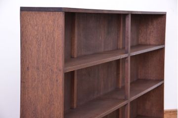 アンティーク家具　アンティーク　シンプルな横長薄型本棚(飾り棚)
