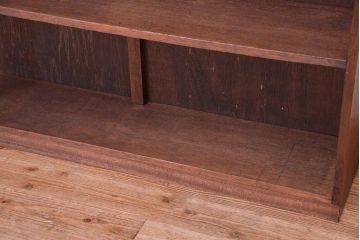アンティーク家具　アンティーク　シンプルな横長薄型本棚(飾り棚)