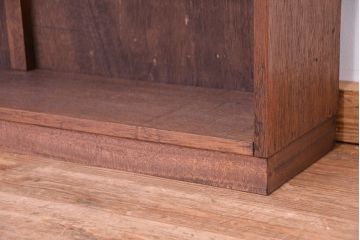 アンティーク家具　アンティーク　シンプルな横長薄型本棚(飾り棚)