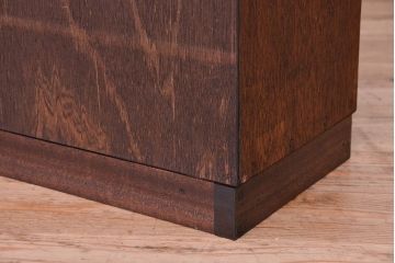 アンティーク家具　アンティーク　シンプルな横長薄型本棚(飾り棚)