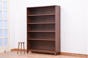 アンティーク家具　アンティーク　古い学校の大型脚付きシンプル飾り棚(陳列棚)【大】