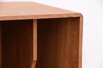アンティーク家具　アンティーク　小引き出し付ナラ材本棚(本立て)