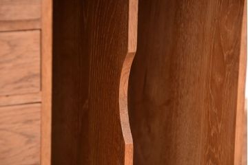 アンティーク家具　アンティーク　小引き出し付ナラ材本棚(本立て)