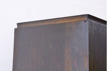 アンティーク家具　★アンティーク　古いナラ材の使い込まれたコーナーラック(コーナーキャビネット、飾り棚)