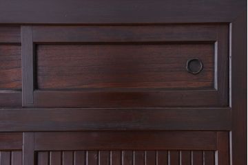 アンティーク家具　アンティーク　モダンデザインの三尺水屋箪笥(収納棚、食器棚)