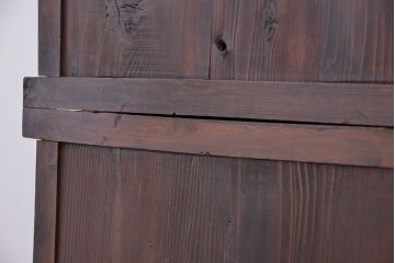 アンティーク家具　古民具・骨董　ダイヤガラス入りのモダンな四尺水屋箪笥(食器棚、収納棚)