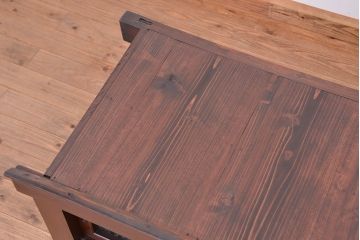 アンティーク家具　古民具・骨董　ダイヤガラス入りのモダンな四尺水屋箪笥(食器棚、収納棚)