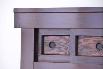 アンティーク家具　古民具・骨董　背の低めな四尺水屋箪笥(食器棚、収納棚)