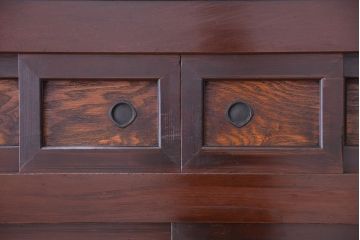 アンティーク家具　古民具・骨董　背の低めな四尺水屋箪笥(食器棚、収納棚)