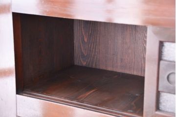 アンティーク家具　古民具・骨董　背の低めな四尺水屋箪笥(食器棚、収納棚)