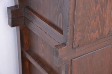 アンティーク家具　古民具・骨董　背の低めな四尺水屋箪笥(食器棚、収納棚)