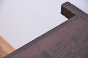 アンティーク家具　古民具・骨董　背の低めな四尺水屋箪笥(食器棚、収納棚)