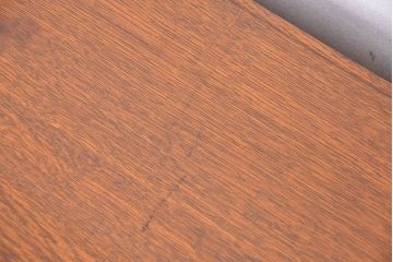 アンティーク家具　アンティーク　古いナラ材の上質なシャッター書類棚(収納棚、本立て、小引き出し)