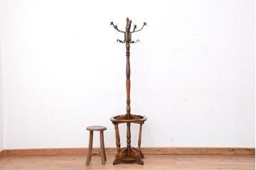アンティーク雑貨　中古　カリモク　ポールハンガー(傘立て、帽子掛け、ポールスタンド)
