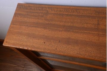 レトロ家具　昭和レトロ　古い学校のアンティーク脚付き収納棚