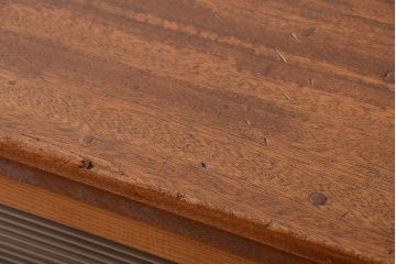 レトロ家具　昭和レトロ　古い学校のアンティーク脚付き収納棚