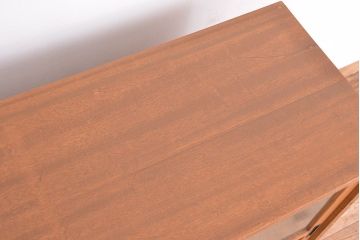 アンティーク家具　1970年代　古い学校の脚付きモールガラス収納棚(食器棚、本棚)