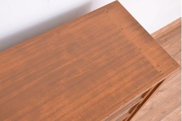 アンティーク家具　1970年代　古い学校の鉄脚モールガラス収納棚?(食器棚・本棚)