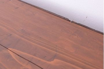 アンティーク家具　アンティーク　大きな引出し付ガラス収納棚(食器棚)
