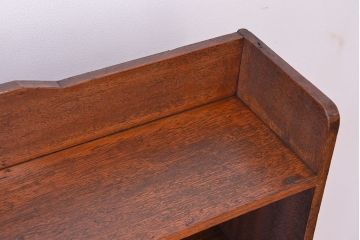 アンティーク家具　アンティーク　古い木のシンプルな飾り棚(マス目棚、本棚)