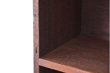 アンティーク家具　アンティーク　古い木のシンプルな飾り棚(マス目棚、本棚)