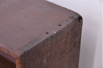 アンティーク家具　アンティーク　古い木のシンプルな薄型本棚(飾り棚、収納棚)