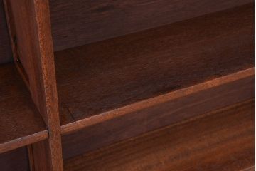 アンティーク家具　アンティーク　古い木のシンプルな薄型本棚(飾り棚、収納棚)
