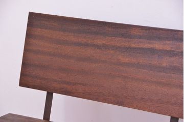 アンティーク家具　古材無垢材を使った　背もたれ付　シンプル長イス・ベンチ(長椅子)【大】