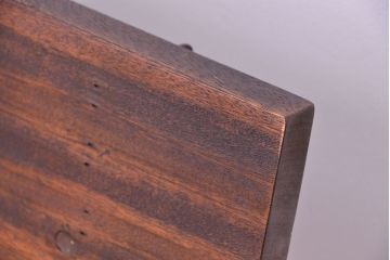 アンティーク家具　古材無垢材を使った　背もたれ付　シンプル長イス・ベンチ(長椅子)【大】