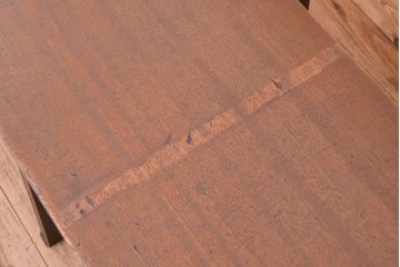 アンティーク家具　★古材無垢材を使った背もたれ付シンプル長イス・ベンチ(長椅子)【小】