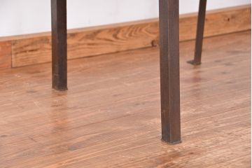 アンティーク家具　★古材無垢材を使った背もたれ付シンプル長イス・ベンチ(長椅子)【小】