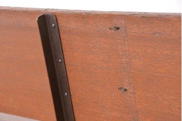 アンティーク家具　★古材無垢材を使った背もたれ付シンプル長イス・ベンチ(長椅子)【小】