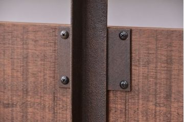 アンティーク家具　★古材無垢材を使った背もたれ付シンプル長イス・ベンチ(長椅子)【小】