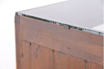 アンティーク家具　アンティーク　素敵なデザイン!格子トビラのガラスケース(ショーケース・ガラス収納棚)(飾り棚)