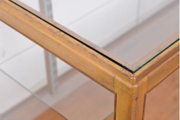 アンティーク家具　アンティーク　シンプルな脚付きガラスケース(ショーケース・飾り棚)